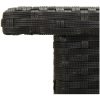 Trädgårdsbord svart 50x50x47 cm konstrotting vidaXL – miniatyr 3