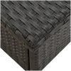 Trädgårdsbord svart 50x50x47 cm konstrotting vidaXL – miniatyr 4