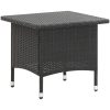 Trädgårdsbord svart 50x50x47 cm konstrotting vidaXL – miniatyr 1
