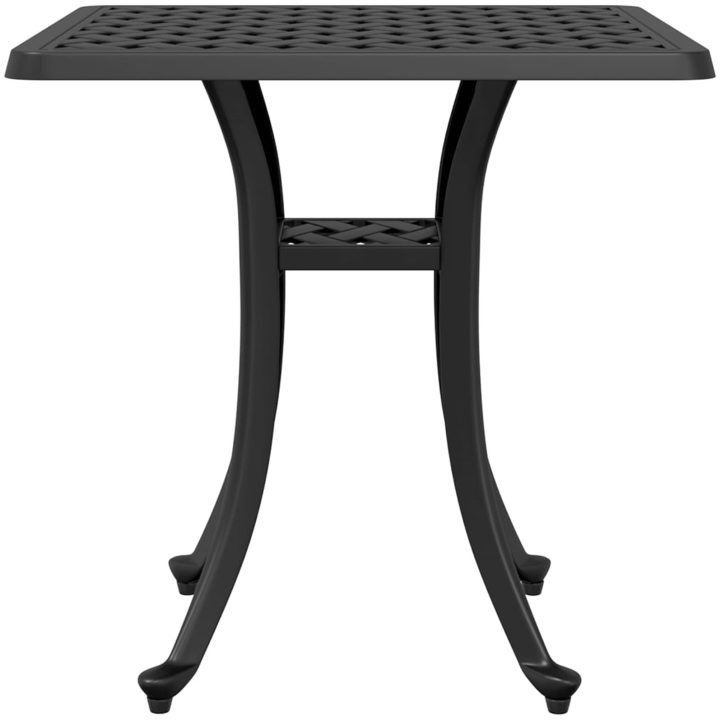 Trädgårdsbord svart 53x53x53 cm gjuten aluminium vidaXL – bild 5
