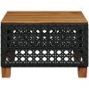 Trädgårdsbord svart 55x55x36 cm konstrotting akaciaträ vidaXL – miniatyr 4