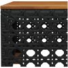 Trädgårdsbord svart 55x55x36 cm konstrotting akaciaträ vidaXL – miniatyr 7