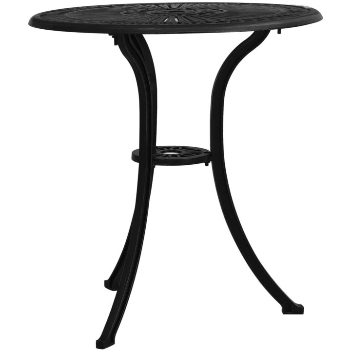 Trädgårdsbord svart 62x62x65 cm gjuten aluminium vidaXL – bild 2