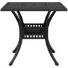Trädgårdsbord svart 80x80x75 cm gjuten aluminium vidaXL – miniatyr 5