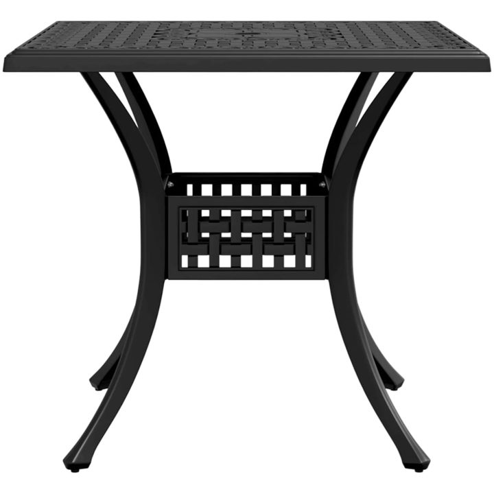 Trädgårdsbord svart 80x80x75 cm gjuten aluminium vidaXL – bild 6