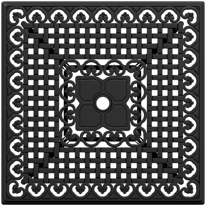 Trädgårdsbord svart 80x80x75 cm gjuten aluminium vidaXL – bild 8