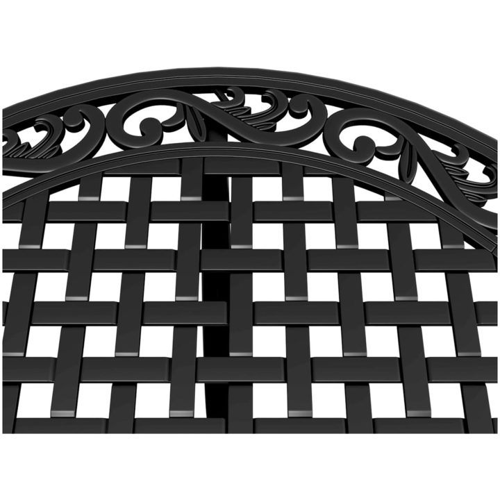 Trädgårdsbord svart ⌀90x75 cm gjuten aluminium vidaXL – bild 9