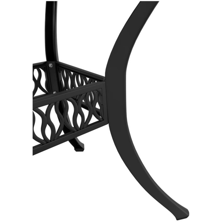 Trädgårdsbord svart ⌀90x75 cm gjuten aluminium vidaXL – bild 10