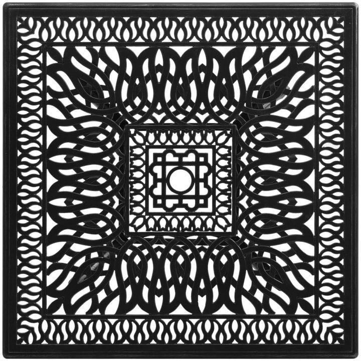 Trädgårdsbord svart 90x90x73 cm gjuten aluminium vidaXL – bild 3