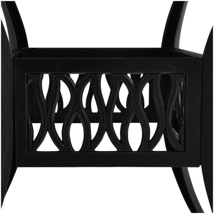Trädgårdsbord svart 90x90x73 cm gjuten aluminium vidaXL – bild 4