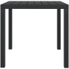 Trädgårdsbord svart aluminium och WPC vidaXL 80 x 80 x 74 cm – miniatyr 2