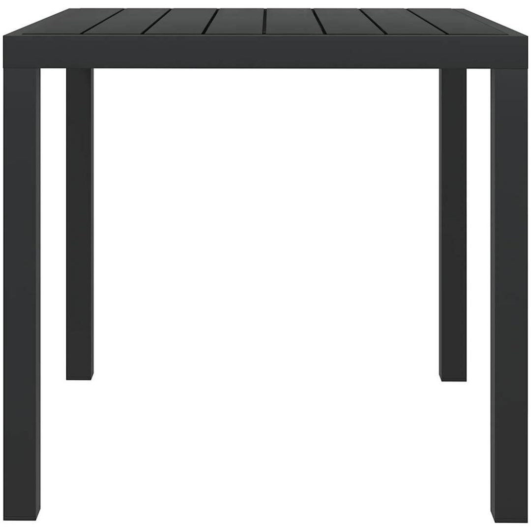 Trädgårdsbord svart aluminium och WPC vidaXL 80 x 80 x 74 cm – bild 2
