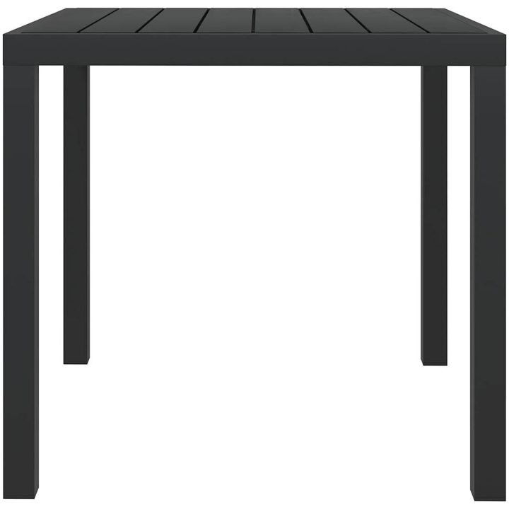Trädgårdsbord svart aluminium och WPC vidaXL 80 x 80 x 74 cm – bild 2