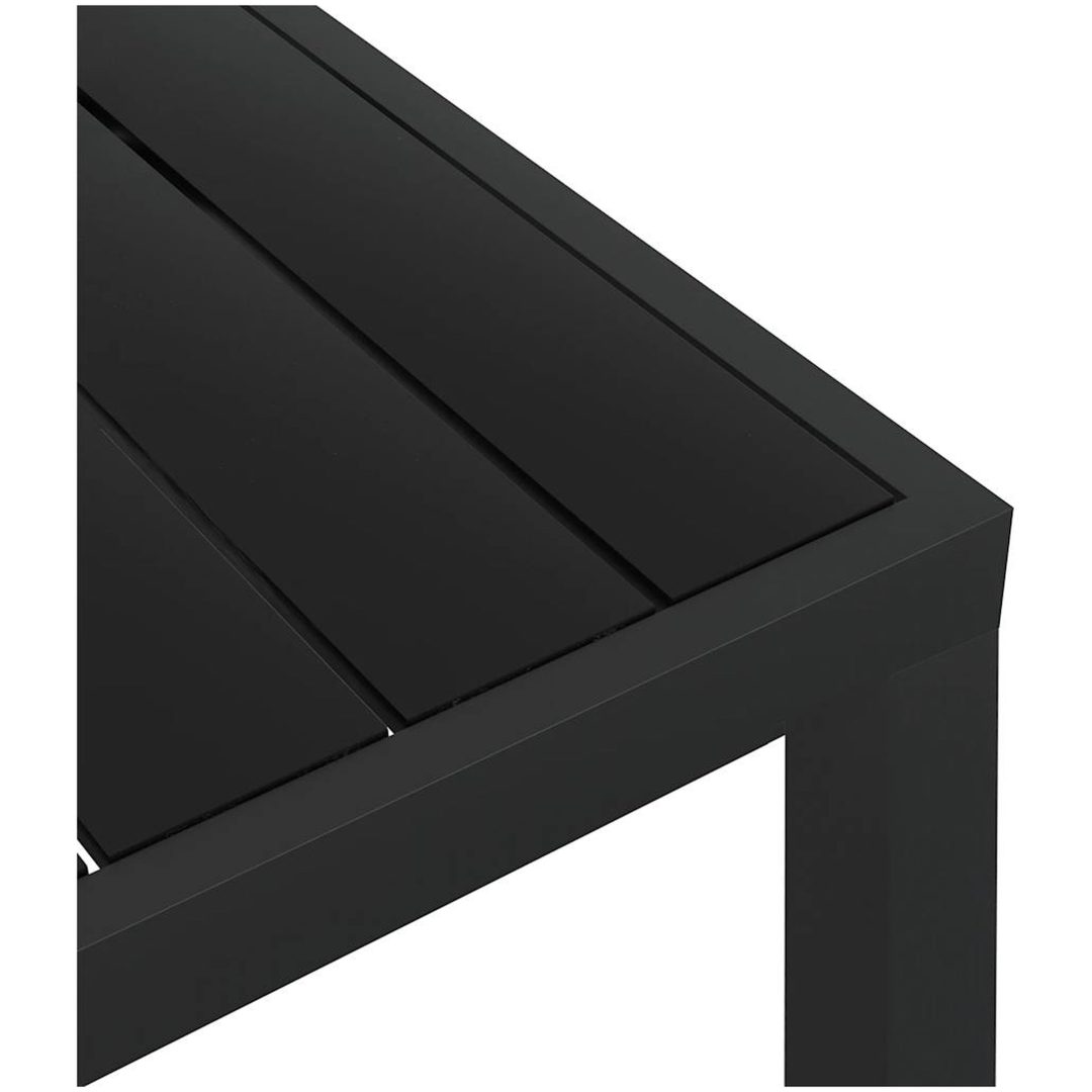 Trädgårdsbord svart aluminium och WPC vidaXL 80 x 80 x 74 cm – bild 4