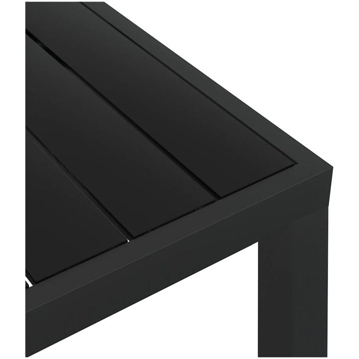 Trädgårdsbord svart aluminium och WPC vidaXL 80 x 80 x 74 cm – bild 4