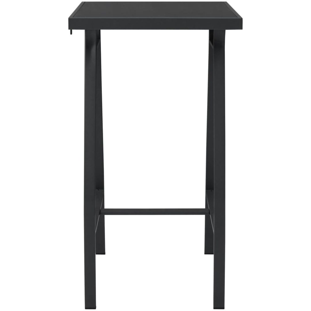 Trädgårdsbord svart härdat glas vidaXL 60 x 60 x 110 cm – bild 2