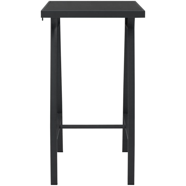 Trädgårdsbord svart härdat glas vidaXL 60 x 60 x 110 cm – bild 2