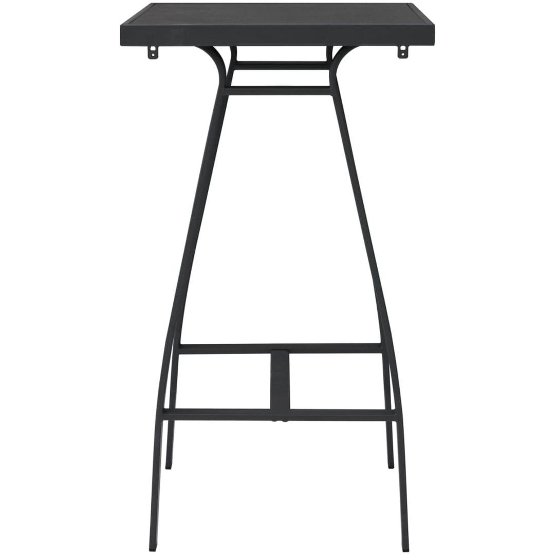 Trädgårdsbord svart härdat glas vidaXL 60 x 60 x 110 cm – bild 3
