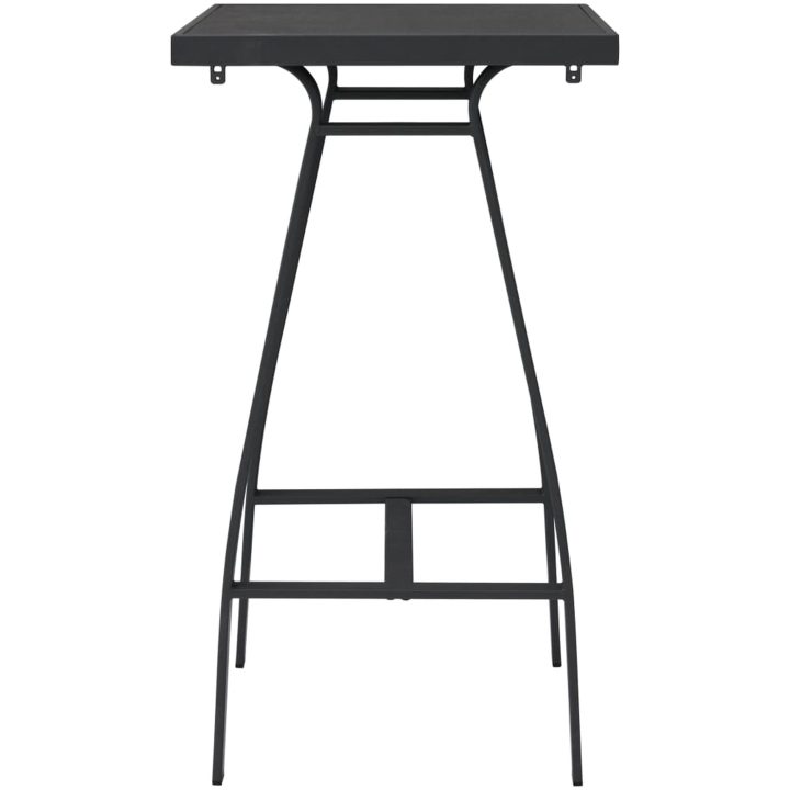 Trädgårdsbord svart härdat glas vidaXL 60 x 60 x 110 cm – bild 3
