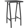 Trädgårdsbord svart härdat glas vidaXL 60 x 60 x 110 cm – miniatyr 1