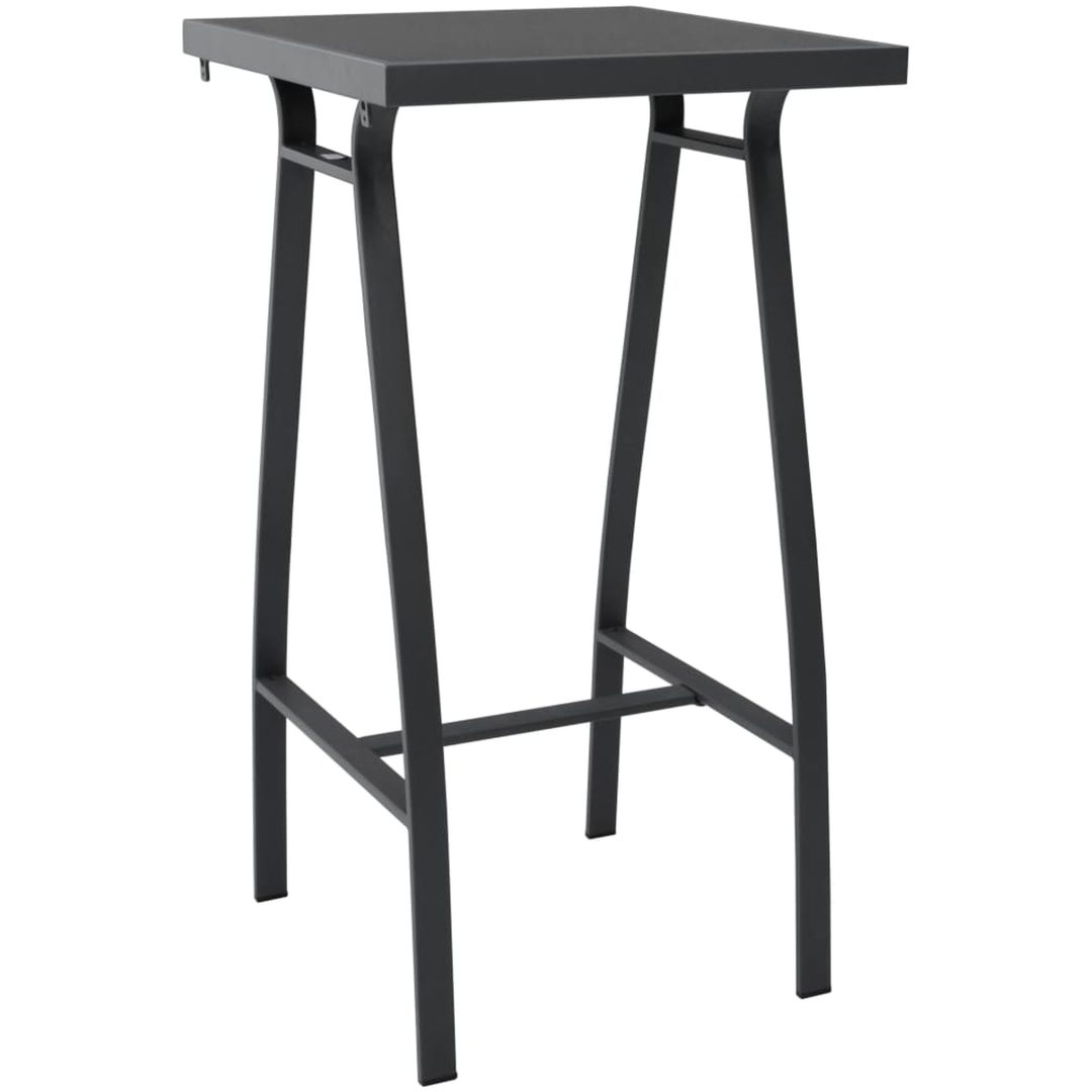 Trädgårdsbord svart härdat glas vidaXL 60 x 60 x 110 cm