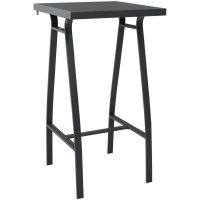 Trädgårdsbord svart härdat glas vidaXL