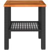 Trädgårdsbord svart konstrotting akaciaträ vidaXL 40 x 40 x 42 cm – miniatyr 4