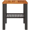 Trädgårdsbord svart konstrotting akaciaträ vidaXL 40 x 40 x 42 cm – miniatyr 5