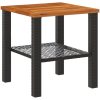 Trädgårdsbord svart konstrotting akaciaträ vidaXL 40 x 40 x 42 cm – miniatyr 6