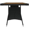 Trädgårdsbord svart konstrotting massiv akacia vidaXL 160 x 70 x 72 cm – miniatyr 3