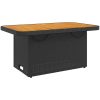 Trädgårdsbord svart konstrotting och akaciaträ vidaXL 90 x 55 x 71 cm – miniatyr 2