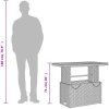 Trädgårdsbord svart konstrotting och akaciaträ vidaXL 90 x 55 x 71 cm – miniatyr 12