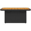 Trädgårdsbord svart konstrotting och akaciaträ vidaXL 90 x 55 x 71 cm – miniatyr 5