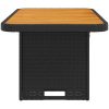 Trädgårdsbord svart konstrotting och akaciaträ vidaXL 90 x 55 x 71 cm – miniatyr 6