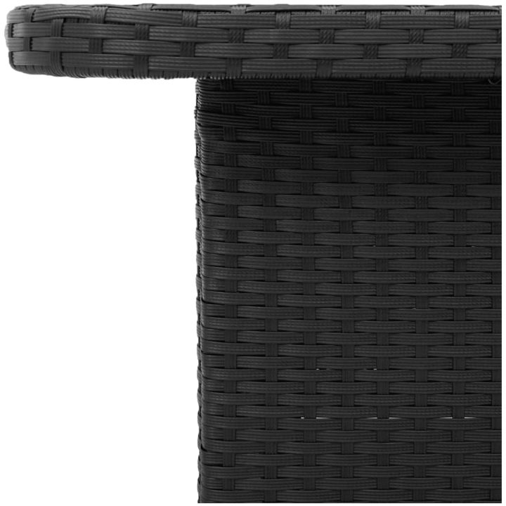Trädgårdsbord svart konstrotting och akaciaträ vidaXL 90 x 55 x 71 cm – bild 8