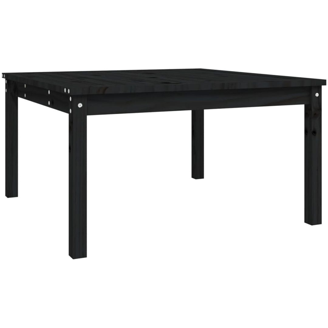 Trädgårdsbord svart massiv furu vidaXL 82.5 x 82.5 x 45 cm – bild 2