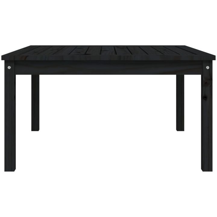 Trädgårdsbord svart massiv furu vidaXL 82.5 x 82.5 x 45 cm – bild 5