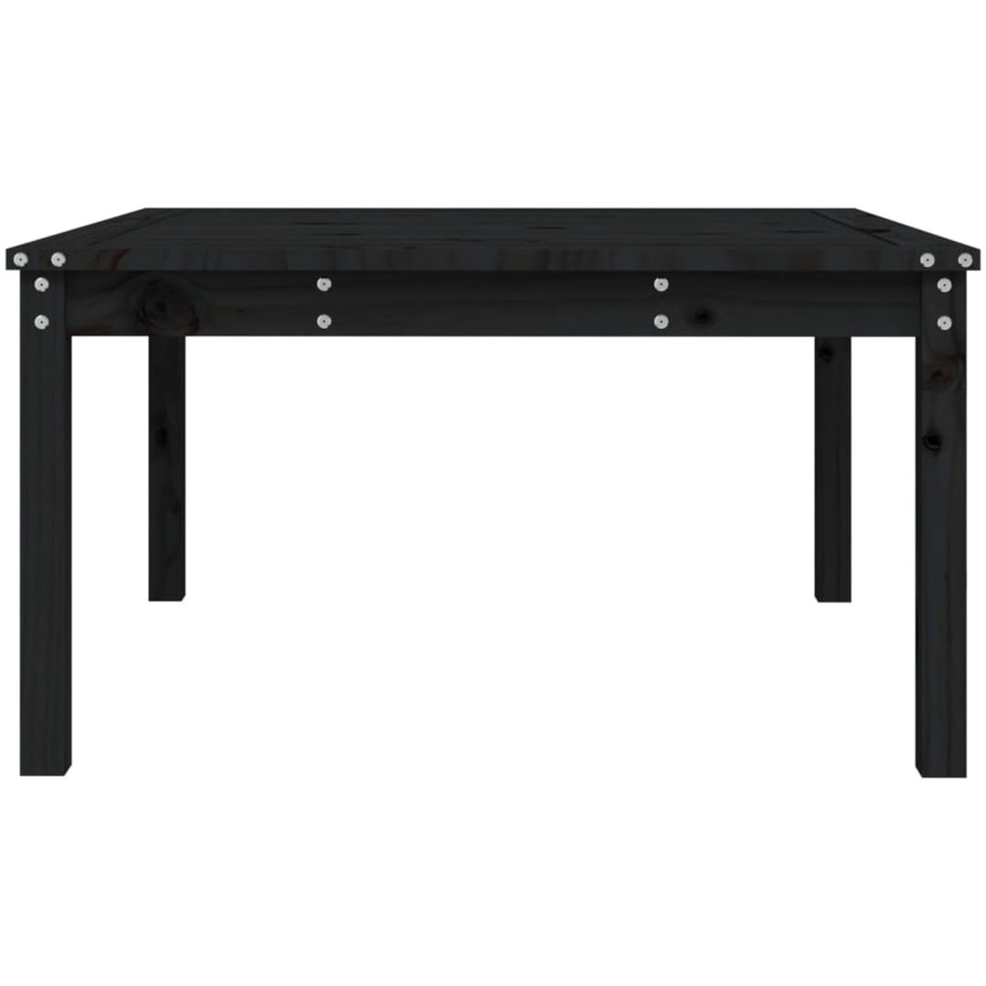 Trädgårdsbord svart massiv furu vidaXL 82.5 x 82.5 x 45 cm – bild 6