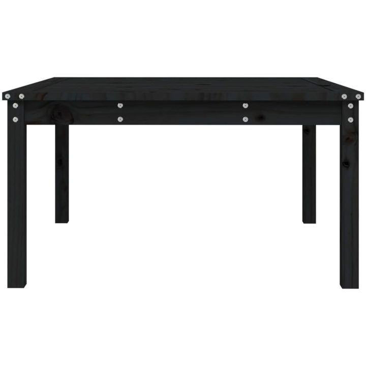Trädgårdsbord svart massiv furu vidaXL 82.5 x 82.5 x 45 cm – bild 6