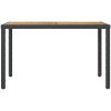 Trädgårdsbord svart och brun massivt akaciaträ vidaXL 123 x 60 x 74 cm – miniatyr 2
