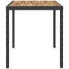 Trädgårdsbord svart och brun massivt akaciaträ vidaXL 123 x 60 x 74 cm – miniatyr 3