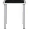 Trädgårdsbord svart och silver 41x41x45 cm stål och glas vidaXL – miniatyr 2