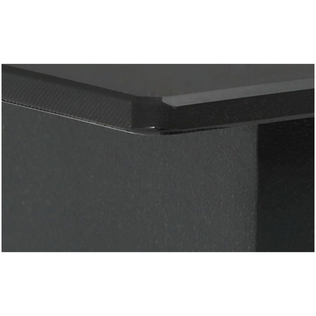 Trädgårdsbord svart stål och glas vidaXL 80 x 80 x 74 cm – bild 3