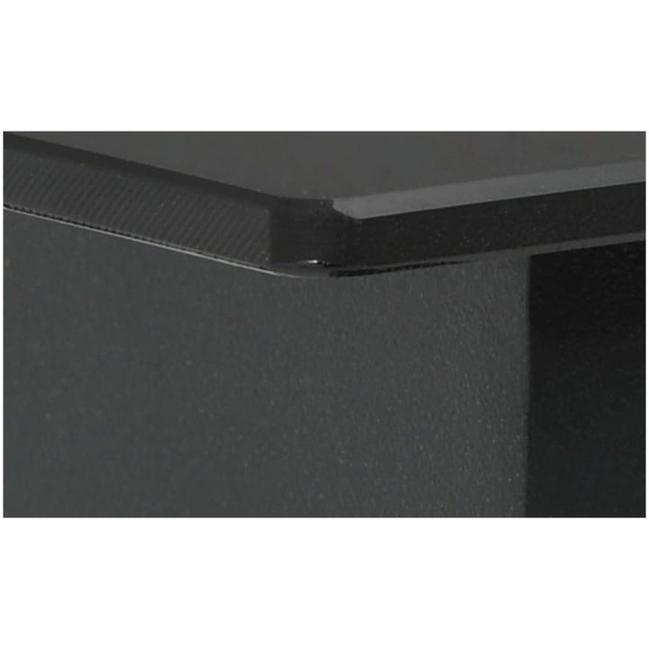 Trädgårdsbord svart stål och glas vidaXL 80 x 80 x 74 cm – bild 3