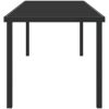 Trädgårdsbord Svart Tempererat Glas vidaXL 200 x 80 x 73 cm – miniatyr 5