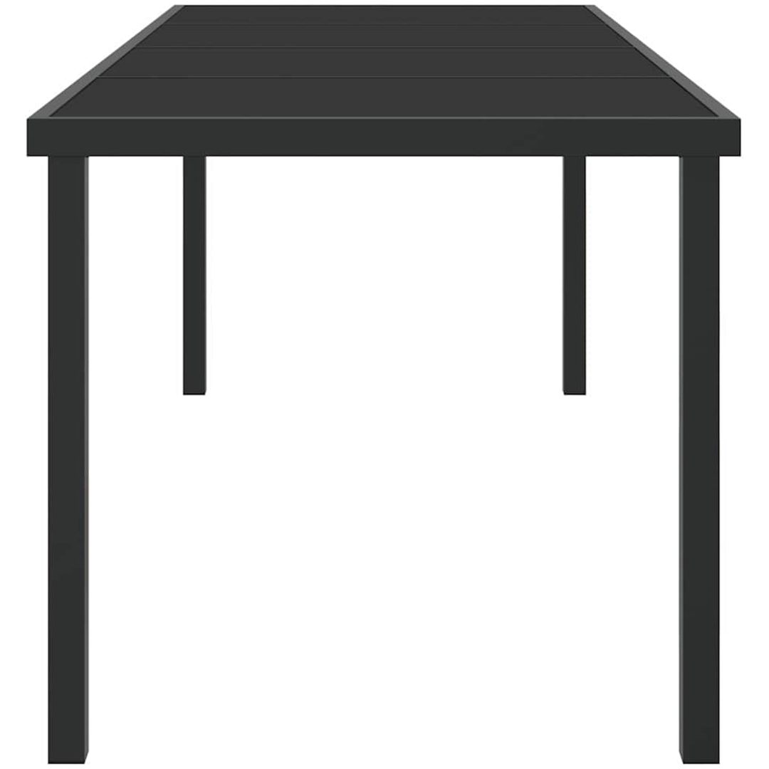 Trädgårdsbord Svart Tempererat Glas vidaXL 200 x 80 x 73 cm – bild 5
