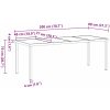 Trädgårdsbord Svart Tempererat Glas vidaXL 200 x 80 x 73 cm – miniatyr 8