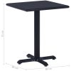 Trädgårdsbord svart vidaXL 60 x 60 x 75 cm – miniatyr 6