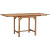 Trädgårdsbord utdragbart (110-160)x80x75cm massiv teak vidaXL – miniatyr 2