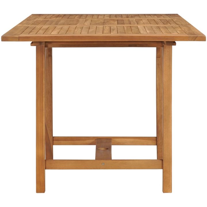 Trädgårdsbord utdragbart (110-160)x80x75cm massiv teak vidaXL – bild 6